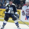 17 Nov 1997:  Rightwinger Alexander Selivanov of the Tampa Bay Lightning in action against rightwinger Mark Recchi of the Montreal Canadiens during a game at the Molson Center in Montreal, Canada.  The Canadiens defeated the Lightning 4-1. Mandatory Credi