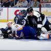 26 Mar 1998:  Rightwinger Jim Campbell of the St. Louis Blues in action during a game against the Tampa Bay Lightning at the Kiel Center in St. Louis, Missouri. The Blues defeated the Lightning 3-2. Mandatory Credit: Elsa Hasch  /Allsport