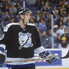 16 Dec 2000:  Andrei Zyuzin #30 of the Tampa Bay Lightning looks on the ice during the game against the Los Angeles Kings at the STAPLES Center in Los Angeles, California. The Lightning defeated the Kings 4-3.Mandatory Credit: Kellie Landis  /Allsport