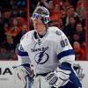 PHILADELPHIA, PA - DECEMBER 16:  Goaltender Andrei Vasilevskiy #88 of the Tampa Bay Lightning tends net in his first NHL game against the Philadelphia Flyers at the Wells Fargo Center on December 16, 2014 in Philadelphia, Pennsylvania.  (Photo by Bruce Bennett/Getty Images)