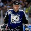 28 Oct 1998:   Leftwinger Benoit Hogue #33 of the Tampa Bay Lightning  looks on during the game against the Anaheim Mighty Ducks at the Arrowhead Pond in Anaheim, California. The Mighty Ducks defeated the Lightning 5-3. Mandatory Credit: Elsa Hasch  /Allsport