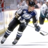 28 Oct 1998:   Leftwinger Benoit Hogue #33 of the Tampa Bay Lightning in action during the game against the Anaheim Mighty Ducks at the Arrowhead Pond in Anaheim, California. The Mighty Ducks defeated the Lightning 5-3. Mandatory Credit: Elsa Hasch  /Allsport