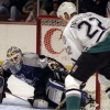 28 Oct 1998:  Bill Ranford #30 of the Tampa Bay Lightning in action during a game against the Anaheim Mighty Ducks at the Arrowhead Pond in Anaheim, California. The Mighty Ducks defeated the Lightning 5-3. Mandatory Credit: Jeff Gross  /Allsport