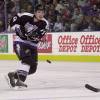 8 Feb 2001: Brad Richards #19 of the Tampa Bay Lightning takes a shot against the St. Louis Blues during the first period at the Savvis Center in St. Louis, Missouri. DIGITAL IMAGE. Mandatory Credit: Elsa/ALLSPORT