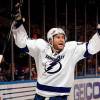 UNIONDALE, NY - DECEMBER 20: Brett Connolly #14 of the Tampa Bay Lightning celebrates a goal in the third period against the New York Islanders during a game at the Nassau Veterans Memorial Coliseum on December 20, 2014 in Uniondale, New York.  (Photo by Alex Trautwig/Getty Images)