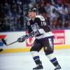 UNIONDALE, NY - NOVEMBER 7:  Brian Bradley #19 of the Tampa Bay Lightning skates on the ice during an NHL game against the New York Islanders on November 7, 1992 at the Nassau Coliseum in Uniondale, New York.  (Photo by B Bennett/Getty Images)