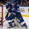 TAMPA, FL - NOVEMBER 29: Dana Tyrell #42 of the Tampa Bay Lightning skates against the Pittsburgh Penguins during the third period at the Tampa Bay Times Forum on November 29, 2013 in Tampa, Florida. (Photo by Scott Audette/NHLI via Getty Images)