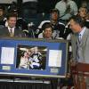 TAMPA, FL - DECEMBER 5:  Dave Andreychuk, who began his career with the Buffalo Sabres and ended it with the Tampa Bay Lightning, receives a plaque as he is honored before a game between the two teams on December 5, 2006 at the St. Pete Times Forum in Tampa, Florida.  The Sabres defeated the Lightning 4-1.  (Photo by Doug Benc/Getty Images)