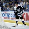 26 Mar 1998:  Defenseman David Wilkie of the Tampa Bay Lightning in action during a game against the St. Louis Blues at the Kiel Center in St. Louis, Missouri. The Blues defeated the Lightning 3-2. Mandatory Credit: Elsa Hasch  /Allsport