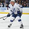 BUFFALO, NY - MARCH 04: Jake Dotchin #59 of the Tampa Bay Lightning skates against the Buffalo Sabres during an NHL game at the KeyBank Center on March 4, 2017 in Buffalo, New York.  (Photo by Bill Wippert/NHLI via Getty Images)