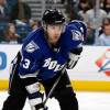 TAMPA, FL - DECEMBER 18:  Jamie Heward #23 of the Tampa Bay Lightning looks for the pass against the Colorado Avalanche at the St. Pete Times Forum on December 18, 2008 in Tampa, Florida.  (Photo by Scott Audette/NHLI via Getty Images)