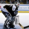 11 Dec 1995: Goaltender Jeff Reese of the Tampa Bay Lightning looks on during a game against the Buffalo Sabres at Memorial Auditorium in Buffalo, New York. The Lightning won the game, 6-1.