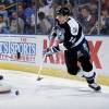 26 Mar 1998:  Defenseman Karl Dykhuis of the Tampa Bay Lightning in action during a game against the St. Louis Blues at the Kiel Center in St. Louis, Missouri. The Blues defeated the Lightning 3-2. Mandatory Credit: Elsa Hasch  /Allsport