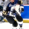 28 Oct 1998:   Defenseman Karl Dykhuis #14 of the Tampa Bay Lightning in action during the game against the Anaheim Mighty Ducks at the Arrowhead Pond in Anaheim, California. The Mighty Ducks defeated the Lightning 5-3. Mandatory Credit: Elsa Hasch  /Allsport