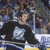 16 Dec 2000:  Martin St. Louis #26 of the Tampa Bay Lightning looks on the ice during the game against the Los Angeles Kings at the STAPLES Center in Los Angeles, California. The Lightning defeated the Kings 4-3.Mandatory Credit: Kellie Landis  /Allsport