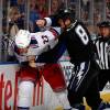 TAMPA, FL - NOVEMBER 27: Matt Walker #8 of the Tampa Bay Lightning fights against Brian Boyle #22 of the New York Rangers at the St. Pete Times Forum on November 27, 2009 in Tampa, Florida. (Photo by Scott Audette/NHLI via Getty Images)