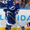 TAMPA, FL - JANUARY 31:  Alexander Semin #28 of the Washington Capitals controls the puck along the boards against Nate Thompson #44 of the Tampa Bay Lightning at the Tampa Bay Times Forum on January 31, 2012 in Tampa, Florida.  (Photo by Scott Audette/NHLI via Getty Images)