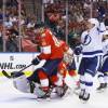 SUNRISE, FLORIDA - MAY 18: Ondrej Palat #18 of the Tampa Bay Lightning scores at 14:57 of the second period against Chris Driedger #60 of the Florida Panthers in Game Two of the First Round of the 2021 Stanley Cup Playoffs at the BB&T Center on May 18, 2021 in Sunrise, Florida. (Photo by Bruce Bennett/Getty Images)