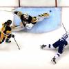 PITTSBURGH, PA - MAY 13:  Ondrej Palat #18 of the Tampa Bay Lightning scores a goal against Matt Murray #30 of the Pittsburgh Penguins during the second period in Game One of the Eastern Conference Final during the 2016 NHL Stanley Cup Playoffs on May 13, 2016 in Pittsburgh, Pennsylvania.  (Photo by Bruce Bennett/Getty Images)