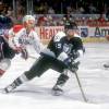 LANDOVER, MD - JANUARY 01:  Pat Elynuik #15 of the Tampa Bay Lightning skates with the puck during a hockey game against the Washington Capitals on January 1, 1994 at USAir Arena in Landover, Maryland.  The game ended in a 1-1 overtime tie.  (Photo by Mitchell Layton/Getty Images)