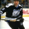 11 Dec 1995:  Leftwinger Paul Ysebaert of the Tampa Bay Lightning moves down the ice during a game against the Buffalo Sabres at Memorial Auditorium in Buffalo, New York.  The Lightning won the game, 6-1. Mandatory Credit: Rick Stewart  /Allsport