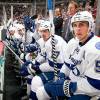 VANCOUVER, BC - OCTOBER 18: Valtteri Filppula #51 of the Tampa Bay Lightning looks on from the bench during their NHL game against theVancouver Canucks at Rogers Arena October 18, 2014 in Vancouver, British Columbia, Canada.  (Photo by Jeff Vinnick/NHLI via Getty Images)