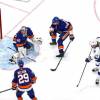 EDMONTON, ALBERTA - SEPTEMBER 17:  Victor Hedman #77 of the Tampa Bay Lightning scores a goal past Semyon Varlamov #40 of the New York Islanders during the first period in Game Six of the Eastern Conference Final during the 2020 NHL Stanley Cup Playoffs at Rogers Place on September 17, 2020 in Edmonton, Alberta, Canada. (Photo by Bruce Bennett/Getty Images)