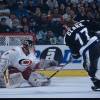 TAMPA, FL - JANUARY 23:   Wendel Clark #17 of the Tampa Bay Lightning takes a shot during the 1999 NHL All-Star Skills Competition on January 23, 1999 at the Ice Palace in Tampa, Florida.  (Photo by Craig Melvin/NHLI via Getty Images)