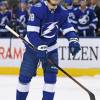 TORONTO, ON - MARCH 11: Tampa Bay Lightning Defenceman Mikhail Sergachev (98) celebrates a first period goal during the regular season NHL game between the Tampa Bay Lightning and Toronto Maple Leafs on March 11, 2019 at Scotiabank Arena in Toronto, ON. (Photo by Gerry Angus/Icon Sportswire via Getty Images)